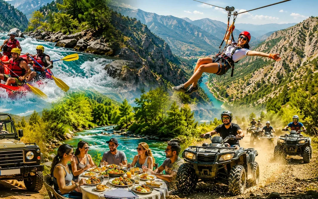 Alanya Rafting, Zipline, Jeep and Quad Safari Combo with Lunch and Transfers Image 1