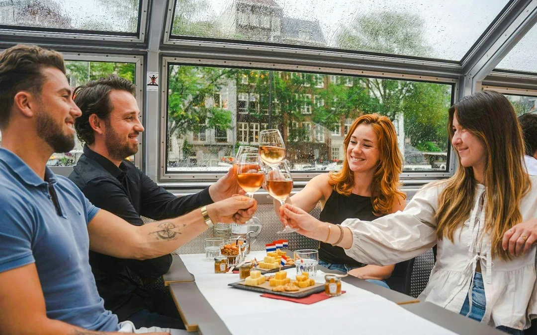 Amsterdam: 75-Min Adults-Only Cheese and Wine Evening Canal Cruise Image 2