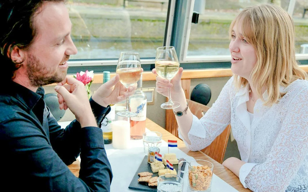 Amsterdam: 75-Min Adults-Only Cheese and Wine Evening Canal Cruise Image 4
