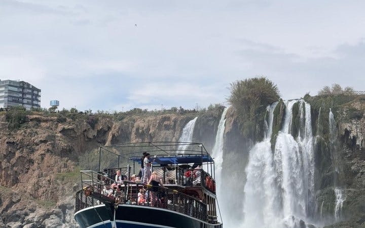 Antalya Lower Duden Waterfall Boat Tour with Lunch, Soft Drinks, and Hotel Transfers Image 1