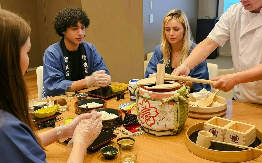 Asakusa Tokyo Sushi Making Class : Sake Ceremony & Whisk Matcha Image 2