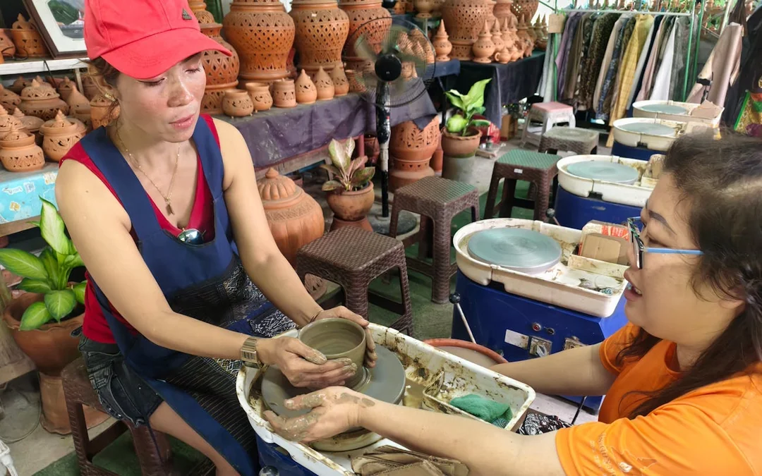 Bangkok Koh Khet Island Guided Bike Tour with Pottery Crafting, Coffee Brewing Class, and Lunch Image 3