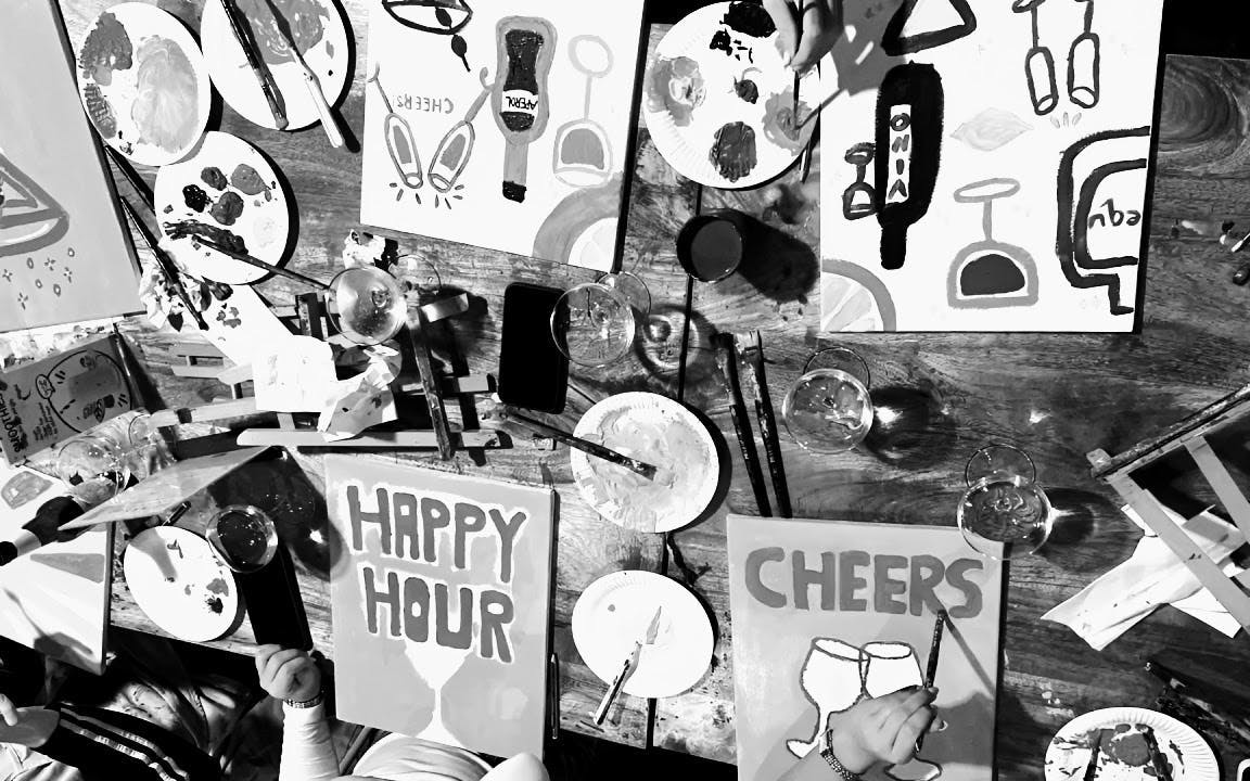 Barcelona Sip and Paint Night with Art Materials and First Drink Included Image 4