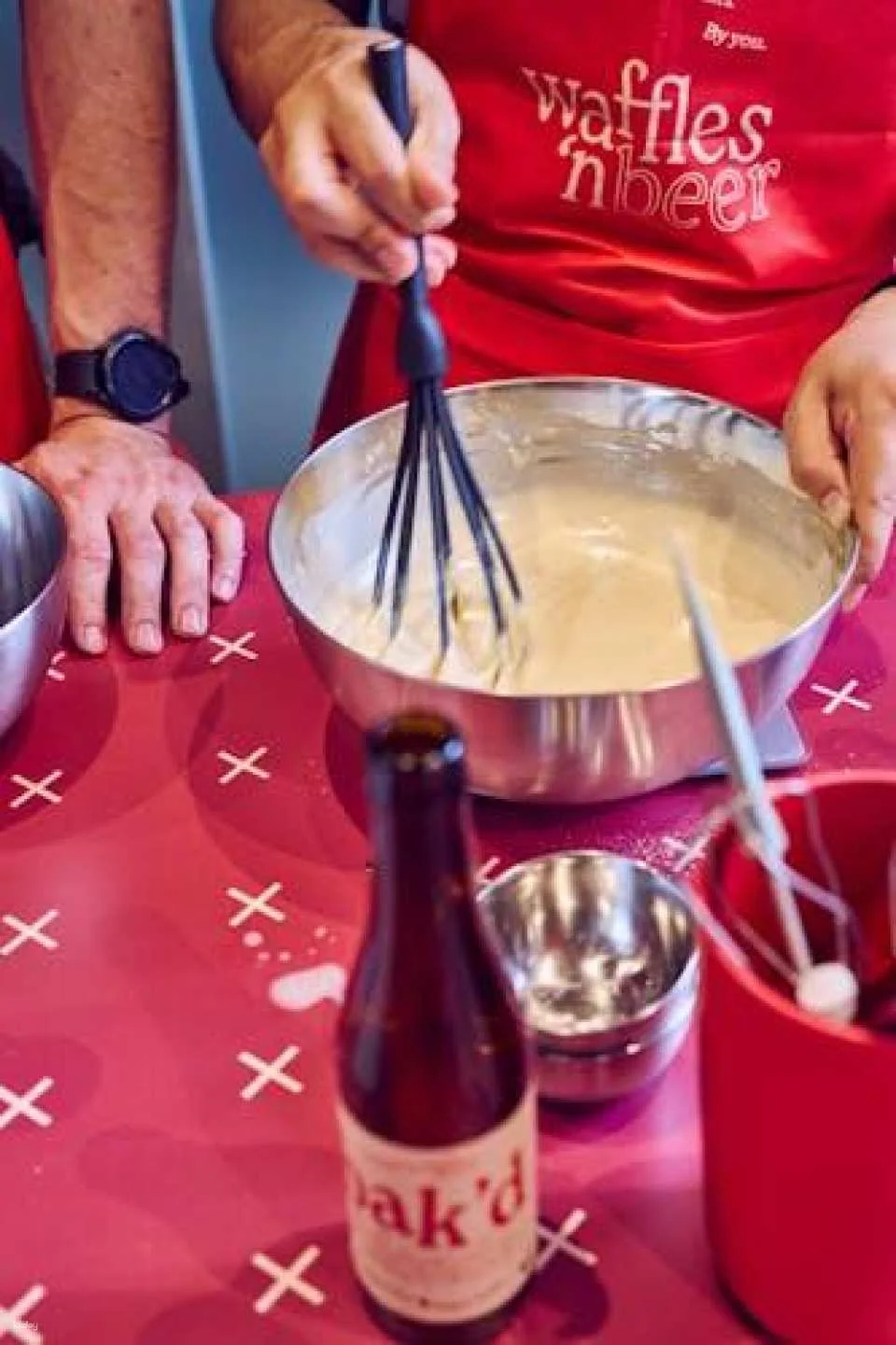 Belgian waffle making workshop and beer tasting in Ghent