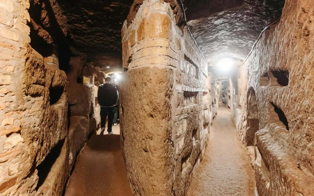Catacombs of St. Sebastian Guided Tour with Aqueducts & Appian Way Image 3