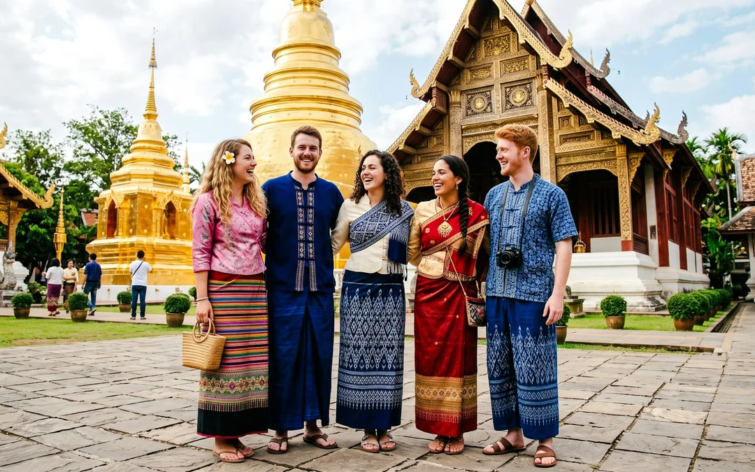 Chiang Mai Thai Costume Photoshoot at Wat Phra Singh Image 1