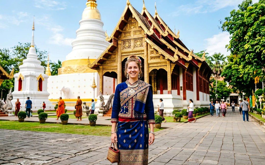 Chiang Mai Thai Costume Photoshoot at Wat Phra Singh Image 4