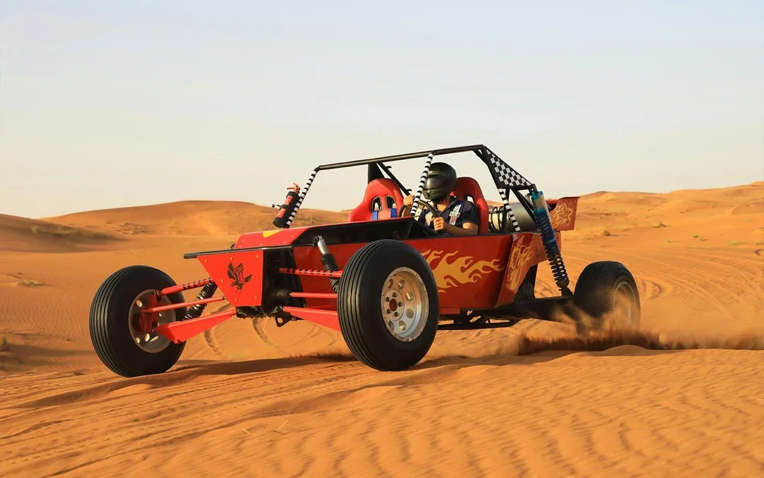 Combo: 15-Min Helicopter Tour of Dubai &  Red Dunes Desert Safari with Bedouin Camp Experience Image 5