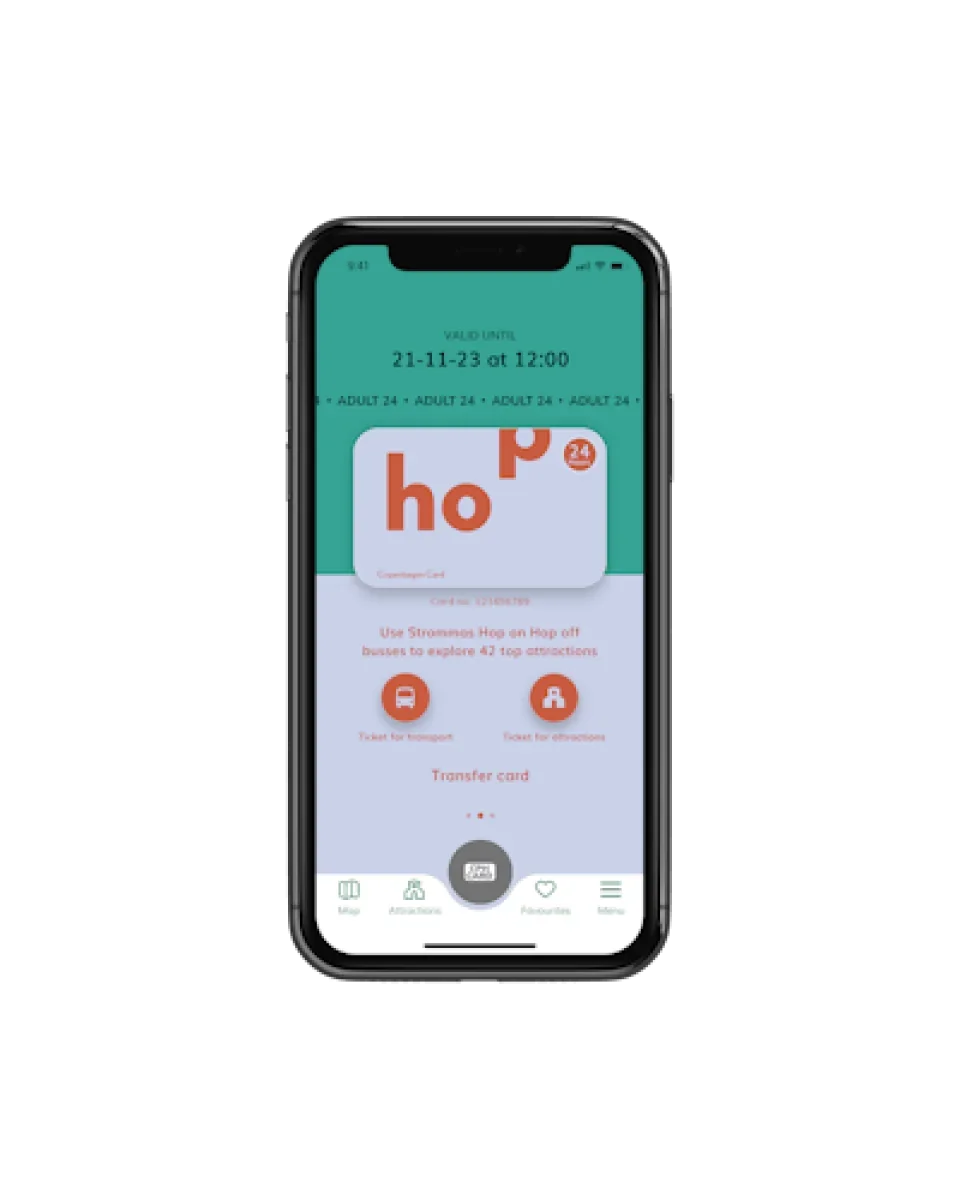 Copenhagen card-HOP with 40+ attractions and hop-on hop-ff bus