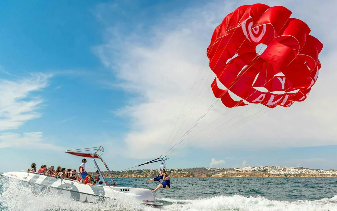 From Albufeira: Single, Double or Triple Parasailing Tour Image 2