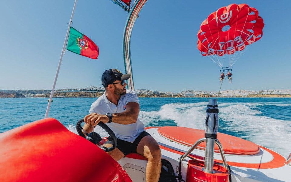 From Albufeira: Single, Double or Triple Parasailing Tour Image 3