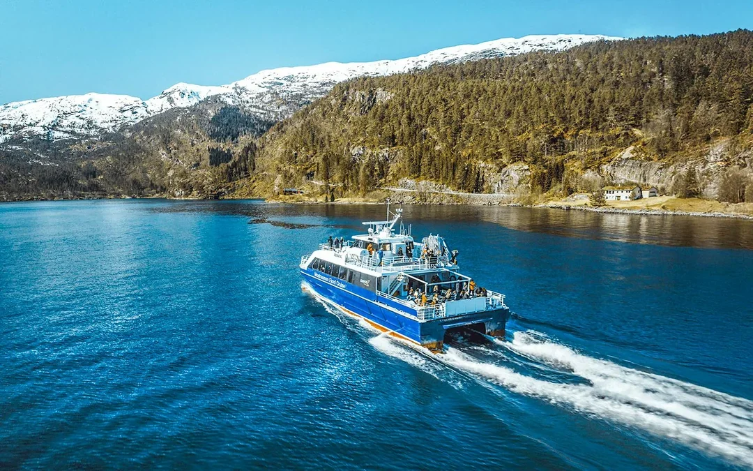 From Bergen: Mostraumen Fjord Cruise + Mt Fløyen Funicular & City Tour Image 1