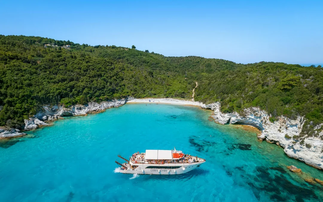 From Corfu: Full-Day Cruise to Paxos, Antipaxos & Blue Caves with Audio Guide Image 1