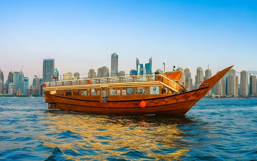 From Dubai Marina: 2-Hour Dhow Cruise with Dinner & Live Entertainment Image 1