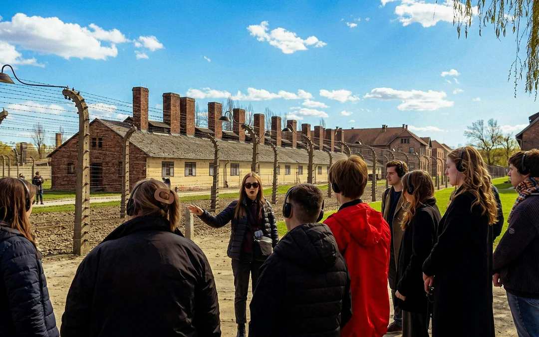 From Krakow: Auschwitz-Birkenau Guided Tour & Krakow Ghetto Visit with Transfers Image 1