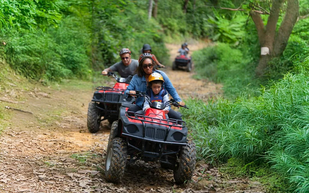 From Phuket: Bamboo Rafting, ATV Ride with Elephant Trekking & Bathing Experience Image 2