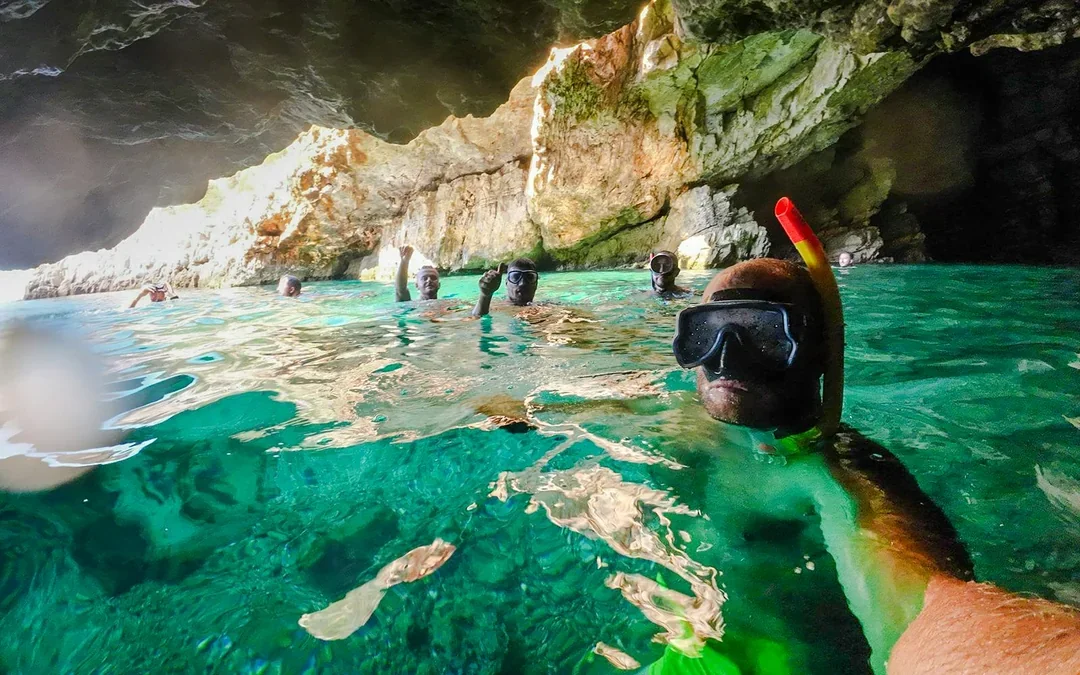 From Vlore: Blue Gem Cave, Haxhi Ali Cave & Grama Bay Speedboat Tour Image 4