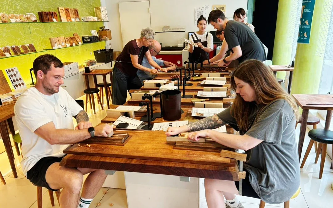 Ginza Chopstick-Making Workshop: Craft Your Own from 5 Types of Japanese Woods Image 7