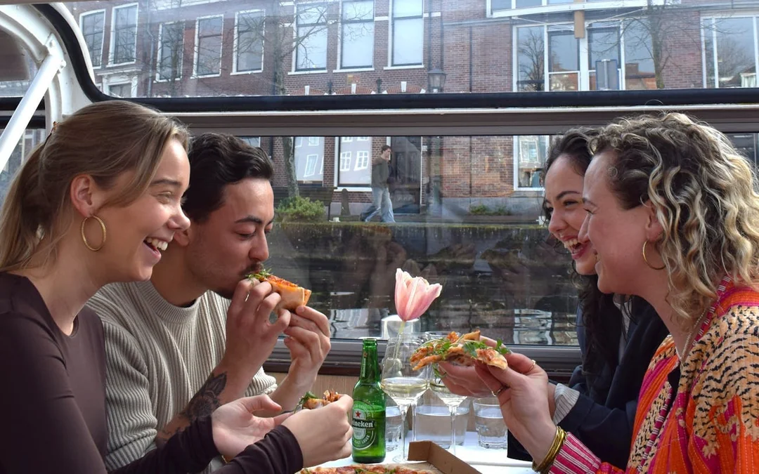 Haarlem Canal Dinner Cruise with Freshly Baked Nolita Pizza Delivered On Board Image 5