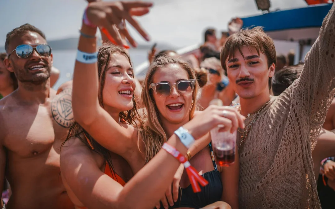 Ibiza Catamaran Boat Party with DJ Open Bar and Swim Stop Image 3