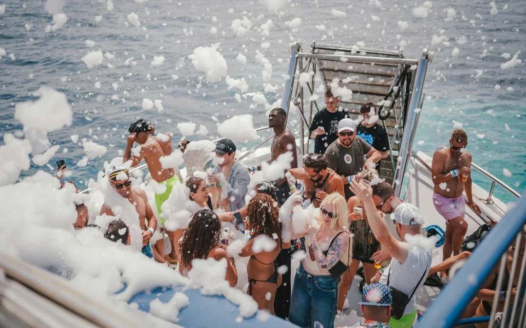 Ibiza Catamaran Boat Party with DJ Open Bar and Swim Stop Image 4