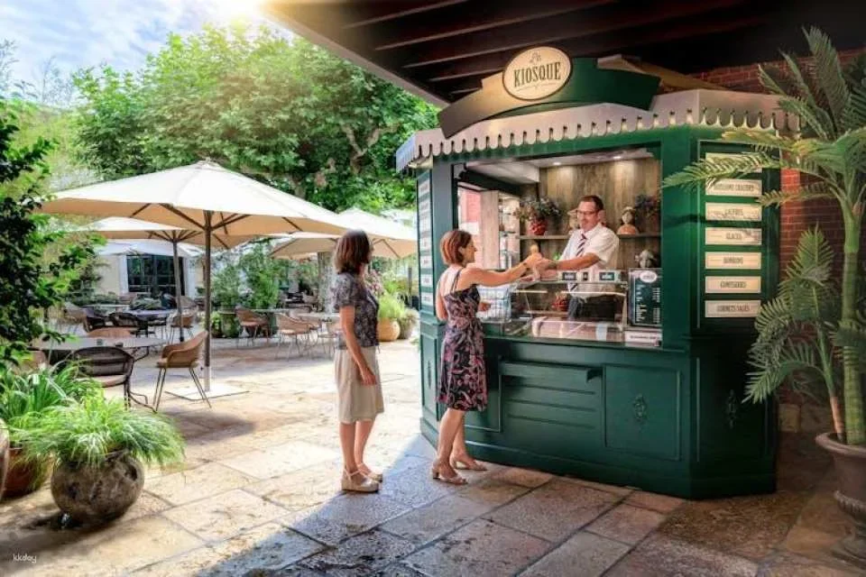 Entrance to Le Hameau Duboeuf vine and wine theme park