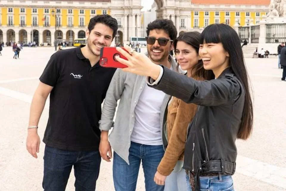 Lisbon Old Town Walking, Helicopter Ride and Sailing Waterfront Tour