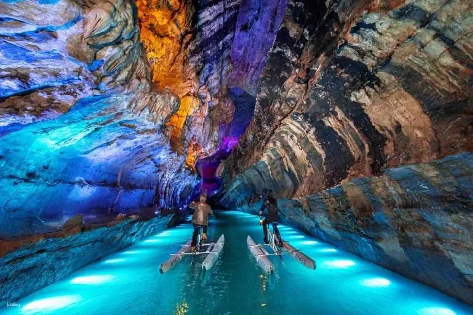 Lianzhou Underground River, a 5A scenic area in Guangdong, offers admission to a karst cave and underground river tour, including a guided boat trip.