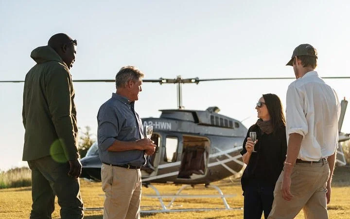 Okavango Delta Doors-Off Helicopter Tour with Champagne Island Stop Image 3