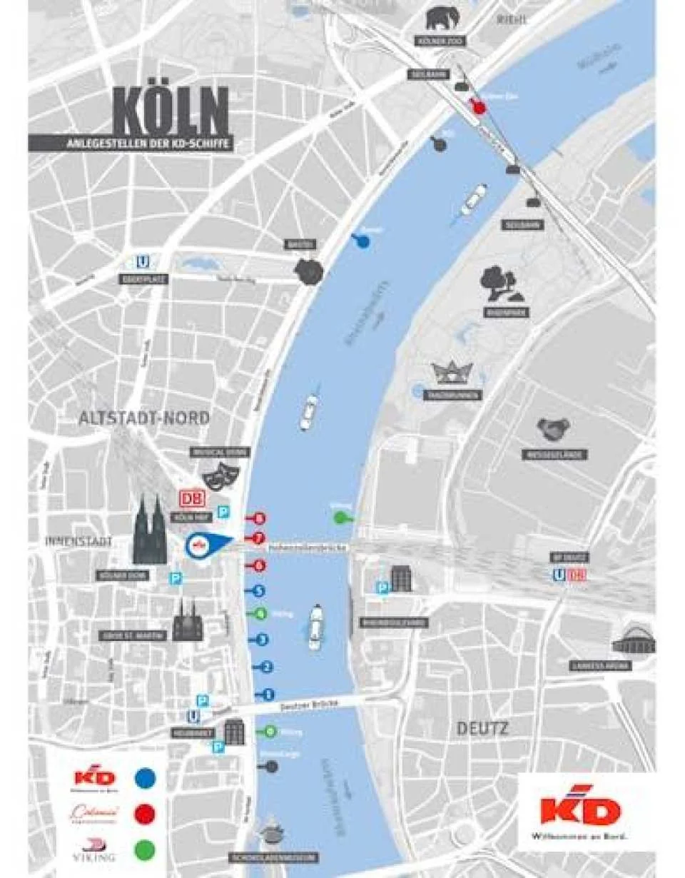 Panorama river boat cruise in Cologne