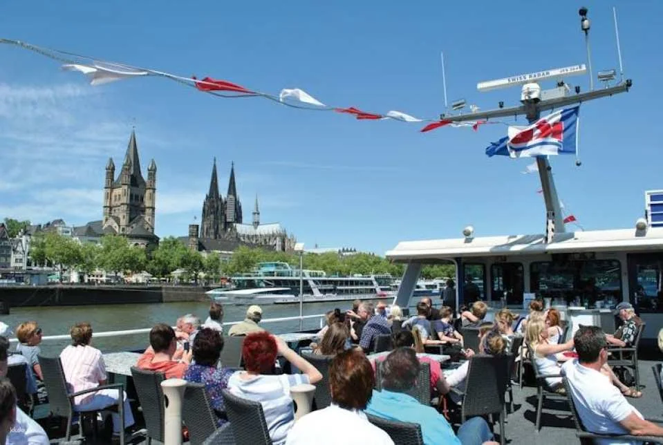 Panorama river boat cruise in Cologne