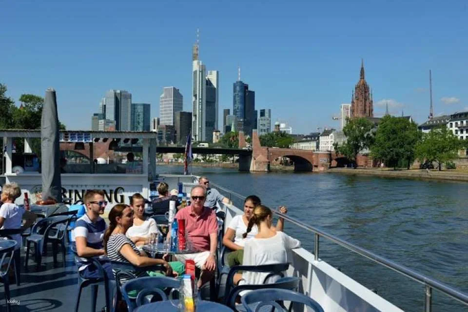 Panorama river boat cruise in Frankfurt