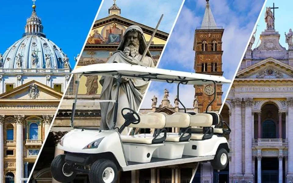 Papal basilicas of Rome private guided tour by golf cart