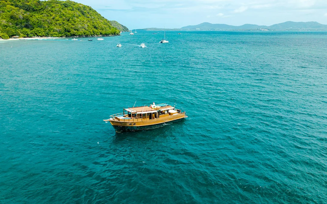 Phuket Private Longtail Boat Charter with Jacuzzi to Coral Island Banana Beach and Promthep Cape Image 3