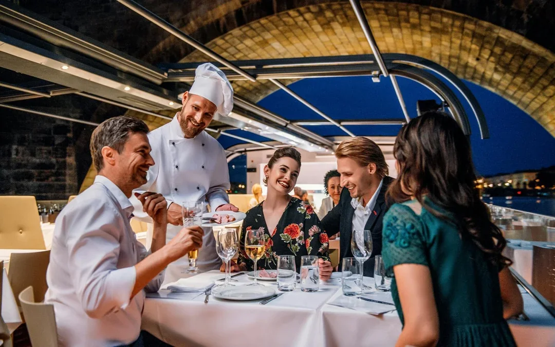Prague Dinner Cruise on an Open-Top Glass Boat with Live Music Image 1