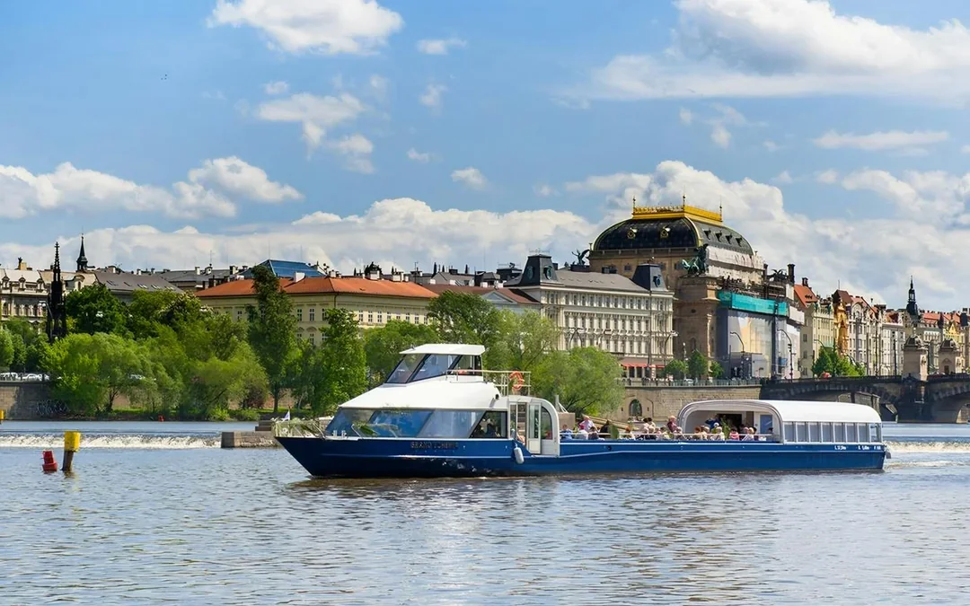 Prague Lunch Cruise on an Open-Top Glass Boat with Live Music Image 1