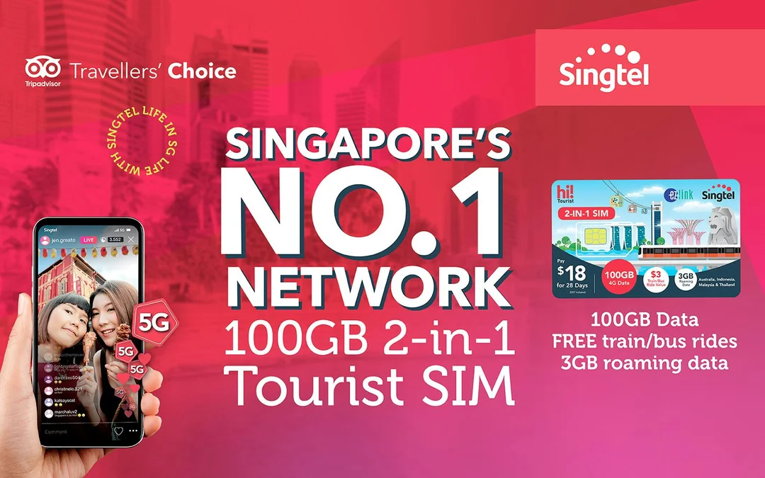 Singapore 4G Tourist Singtel SIM Card - Airport Pickup & Singtel Shops Image 4