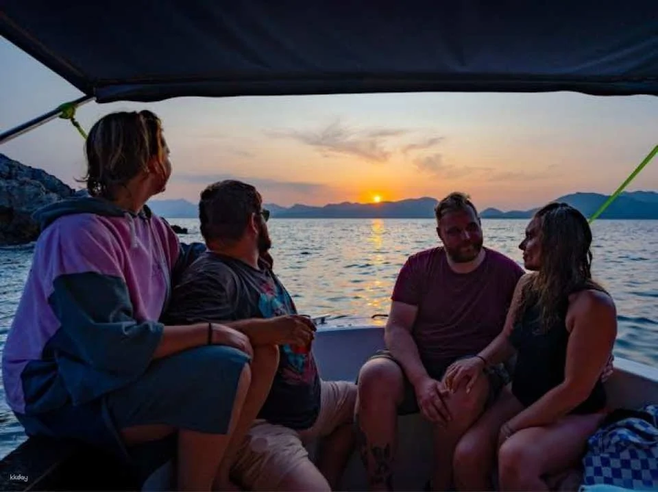 Sunset boat tour along the Mediterranean coast