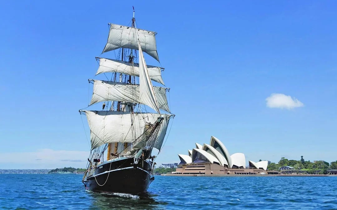 Tall Ship Lunch or Dinner Cruise on Sydney Harbour Image 1