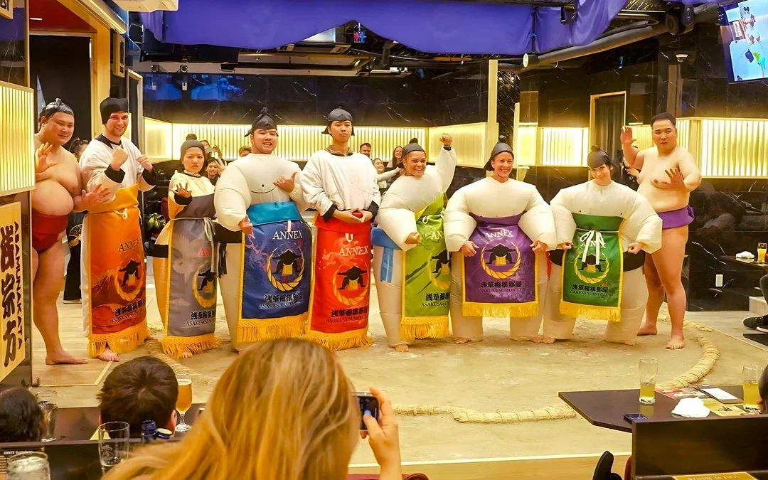 Tokyo: Premium Sumo Show with Wagyu Dinner, Unlimited Drinks & Geisha Dance in Asakusa Image 6