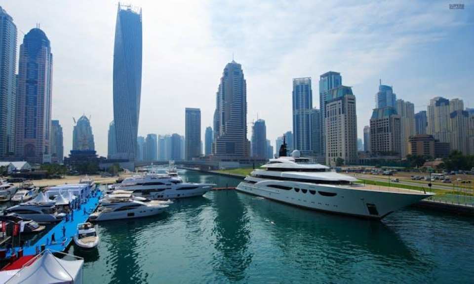 Traditional wooden dhow boat dinner cruise in Dubai Marina