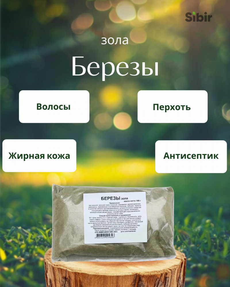 Березы зола