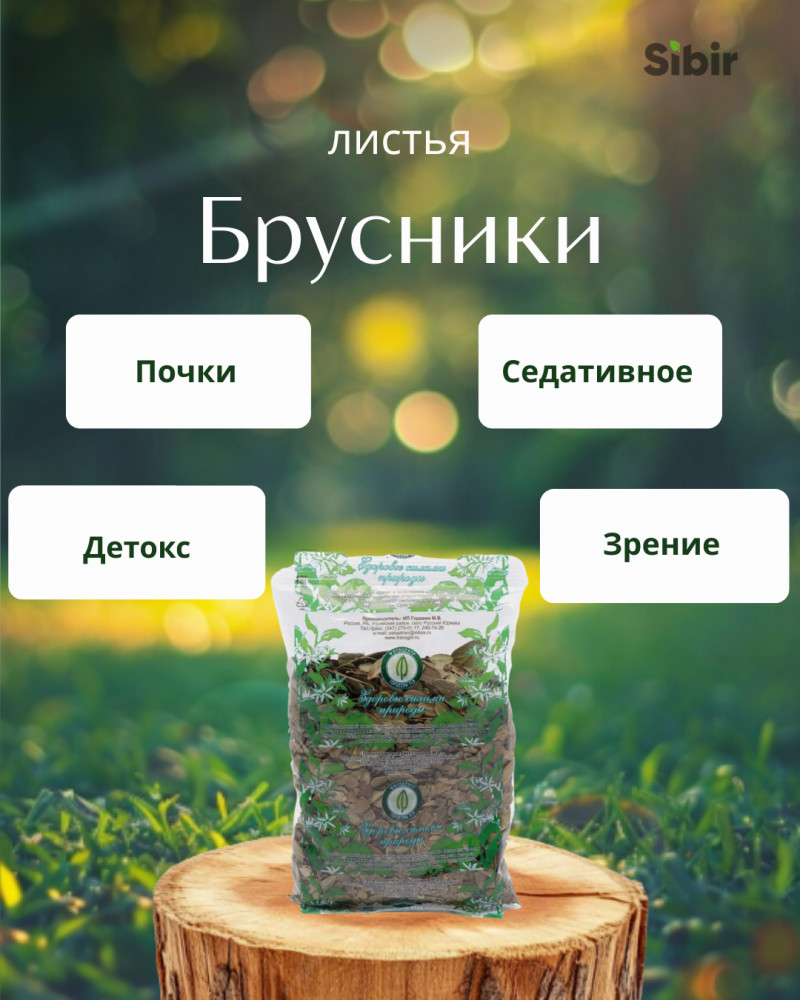 Брусники листья