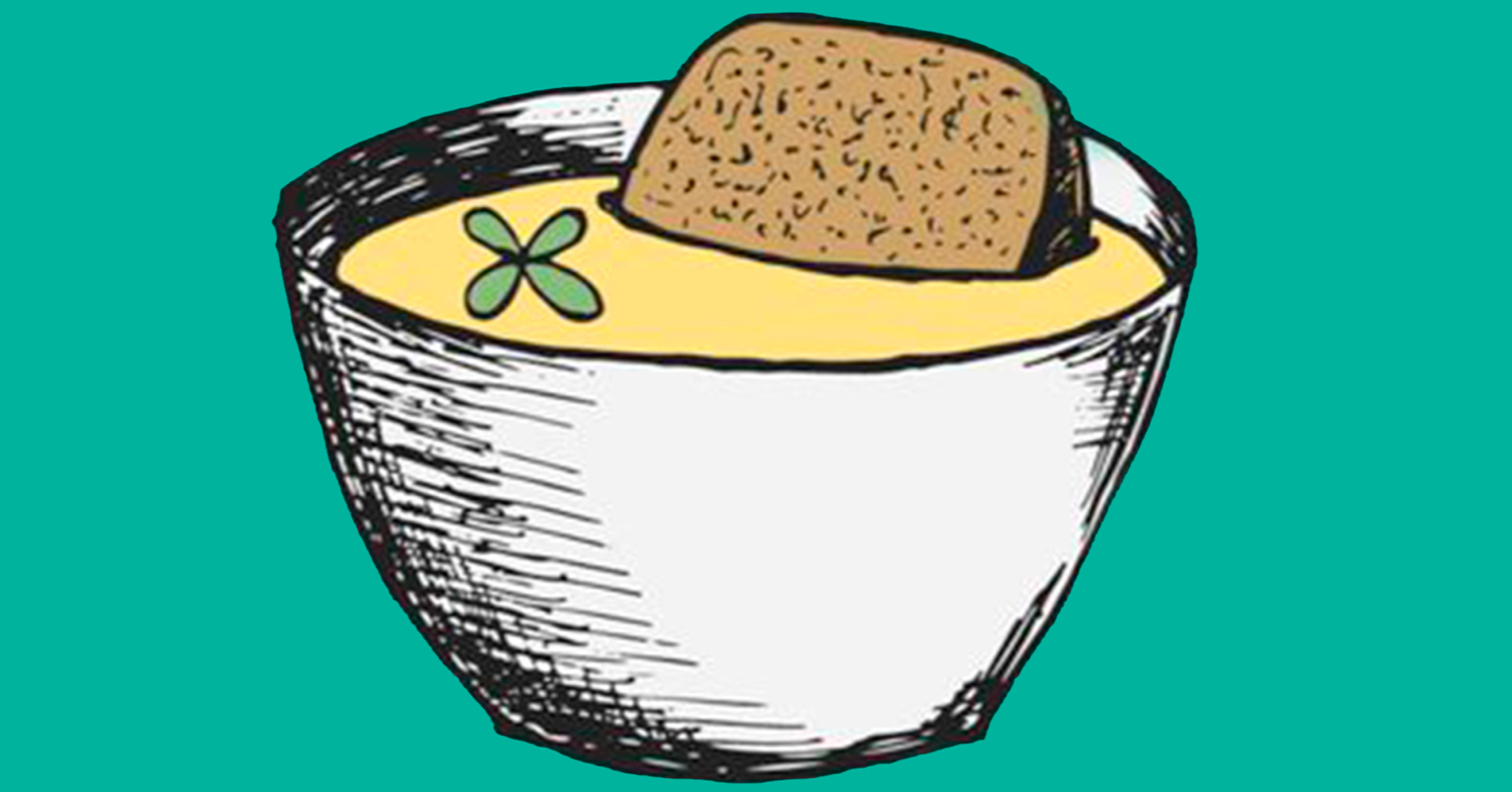Illustrasjon av en suppebolle.