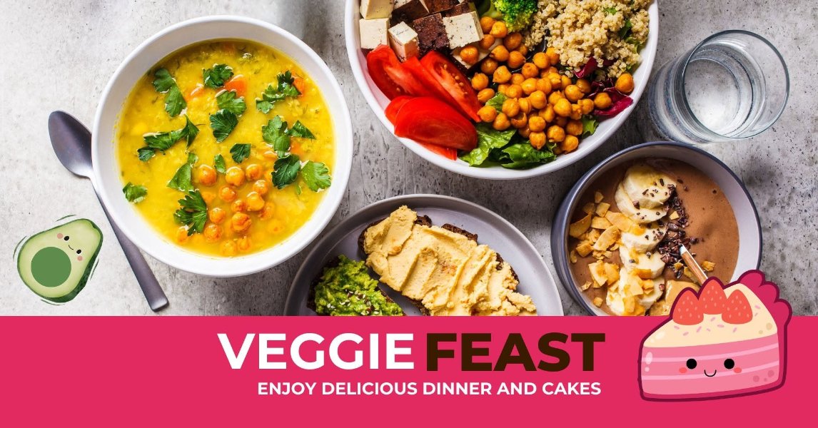 VEGGIE FEAST inkludert kaker