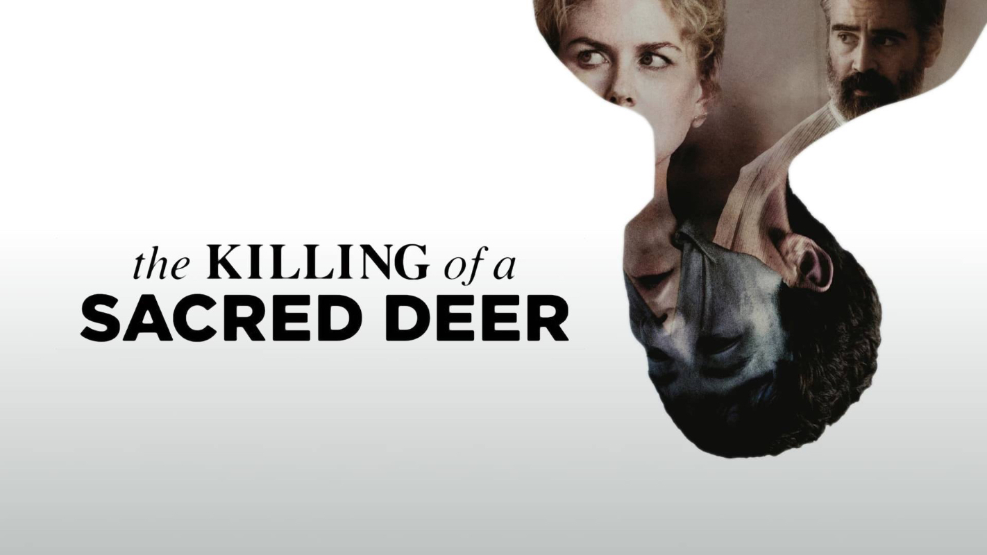 May be an image of 2 people, deer and text that says 'the KILLING ofa SACRED DEER'