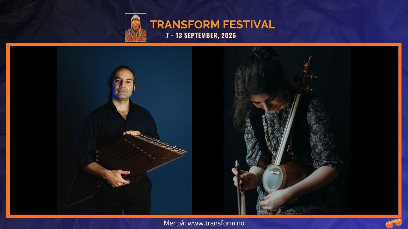 May be an image of harp, violin, flute and text that says "TRANSFORMFESTIVAL TRANSFORM FESTIVAL 7-13SEPTEMBER,2026 7 13 SEPTEMBER, 2026 Mer p: rpa:www.transform.no www."