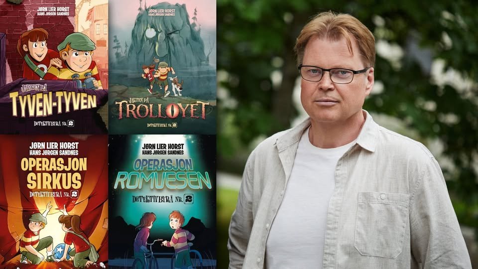 May be a doodle of text that says 'JORN LER HORST HASS NORGIEN CARIES JORNUE TUER HORST AAEH:6yP! TYVEN-TYVEN TYVEN TYVEN DETETTEIRA S TROLLOYET JUSTENE มศามกสม ន JORK LIER HORST HANSJ HANSJORGEN JORGEN SANDNES OPERASJON SIRKUS DETYETIVERİN 2 JORN LIER HORST HANSJ JORGEN OPERASJON ROMUESEN DETEKTINBIRA NR.'