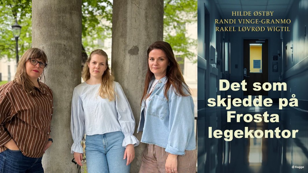 May be an image of text that says 'HILDE HILDEOSTBY OSTBY RANDI VINGE-GRANMO RAKEL LOVROD RAKELLOVRODWIGTIL WIGTIL ข็นนดวาร Det Detsom som skjedde pả Frosta legekontor Kagge'