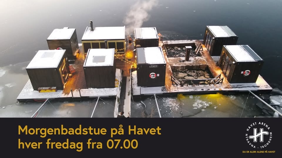 May be an image of ‎text that says '‎하년게 Morgenbadstue pả Havet hver fredag fra 07.00 AyET ARENA R אעף 十 三 DUERALDRI DUERALDRIALENEPAHAVET ALENE‎'‎